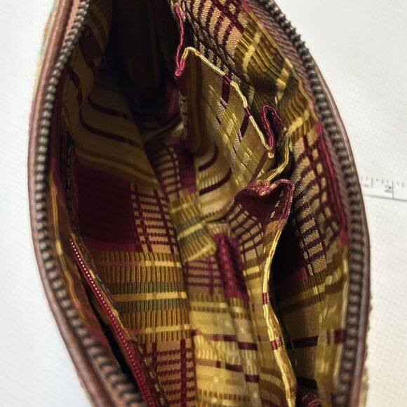 Isabella Fiore Floral Tapestry Glass Bead Embellished Leather Shoulder Bag - Picture 16 of 16